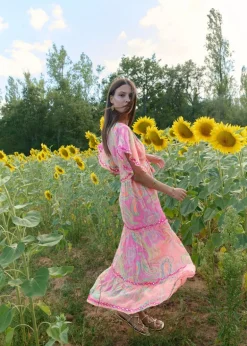 Bahamas Maxi Dress in Orange Print