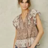 Bani Print Frill Top