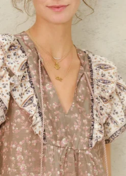 Bani Print Frill Top