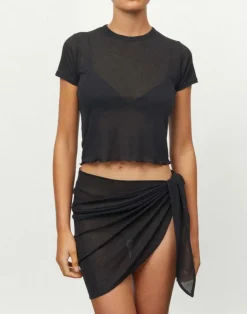 Black Short Sleeved Mesh T-shirt