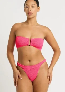 Blake Bandeau Bikini Top in Neon Azalea