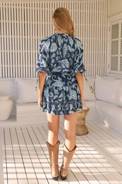 Bordeaux Print Marice Mini Dress