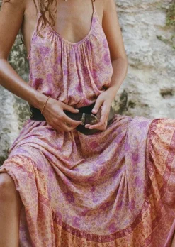 Cha Cha Village Strappy Maxi Dress in Sunrise