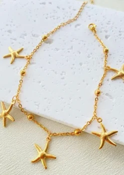 Charm anklet in gold color