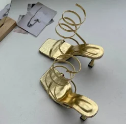 Cleo Coil Wrap Sandals