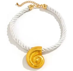 Conch Shell Rope Necklace