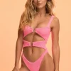 Corset One Piece in Hot Pink