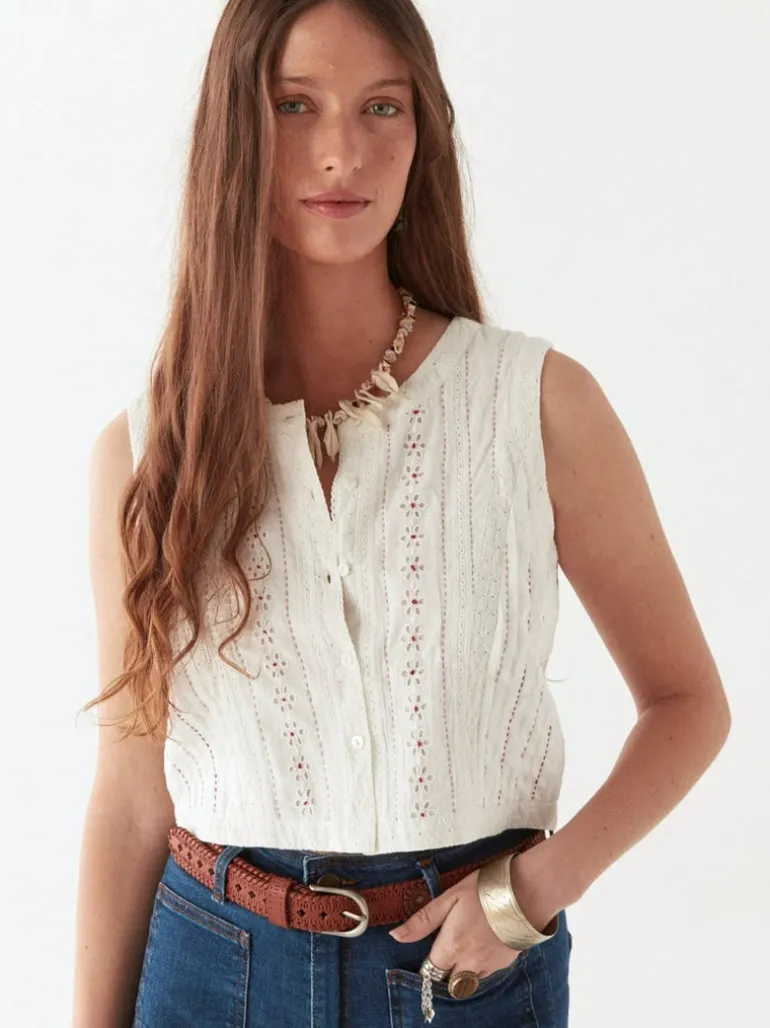 Cotton Embroidered Blouse Francesca