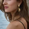 Double Sun Pendant Earrings