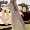 Embroidered Front Tie Blouse Ludovica