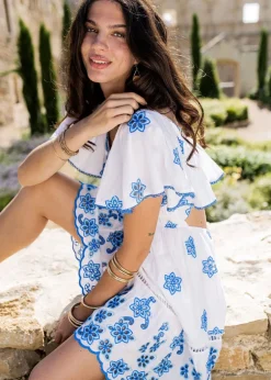 Embroidered Mini Dress Crete