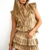 Embroidery Top Riviera in Mocha Hand Dye