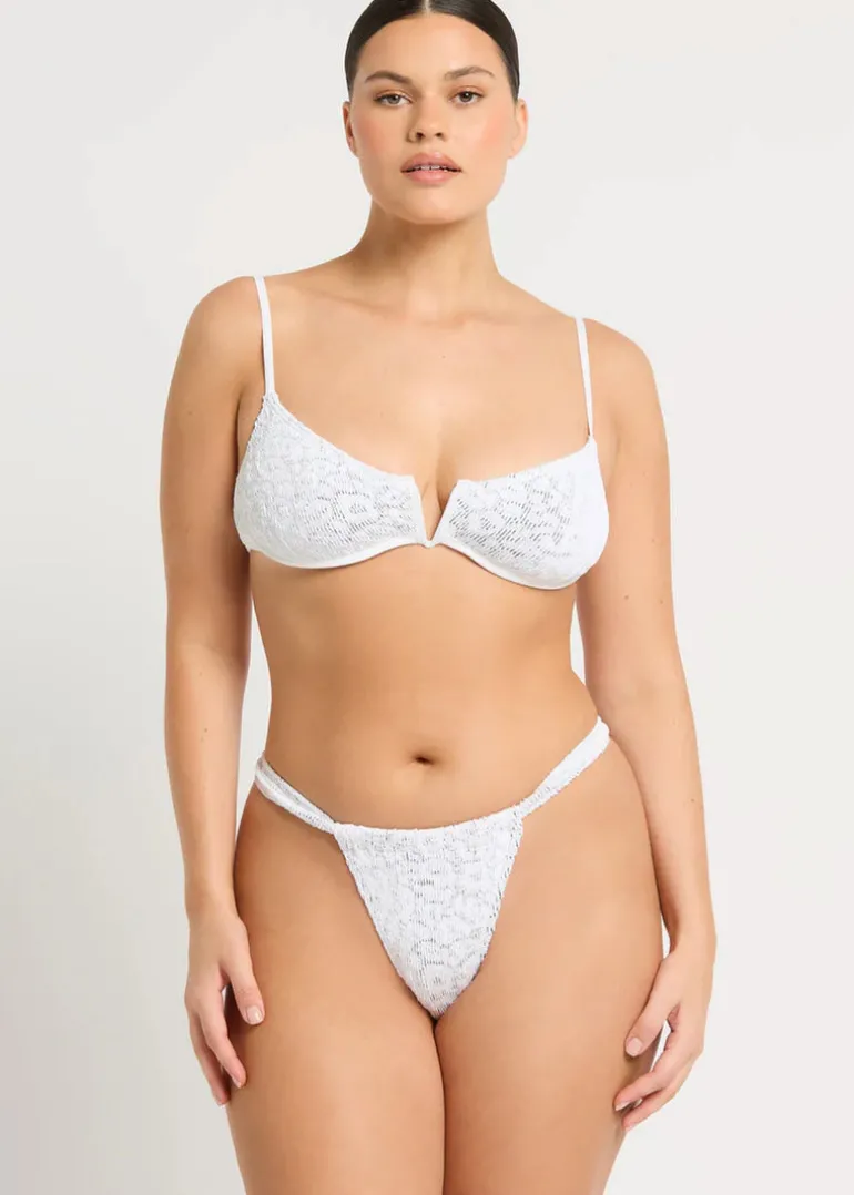 Georgia Brief in White Optic Leopard