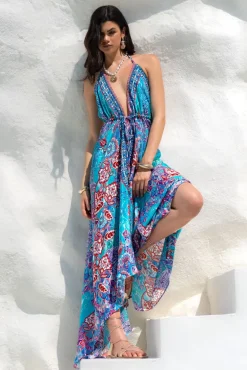 Hi Low Dress in Mallorca Print