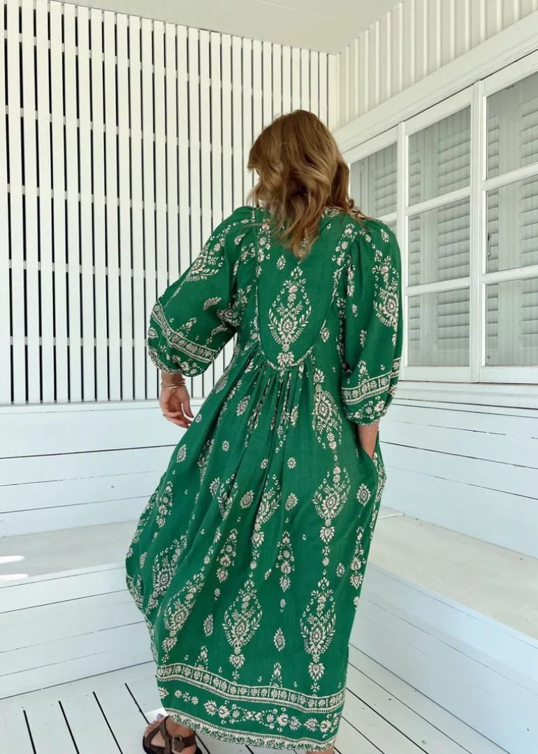 Kiva Print Boheme Midi Dress