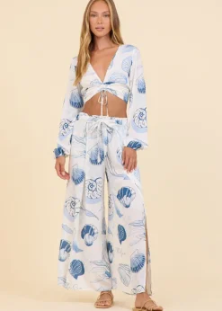 La Mer Seashell Printed Pants