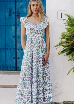 Lavender Ditsy Susie Dress