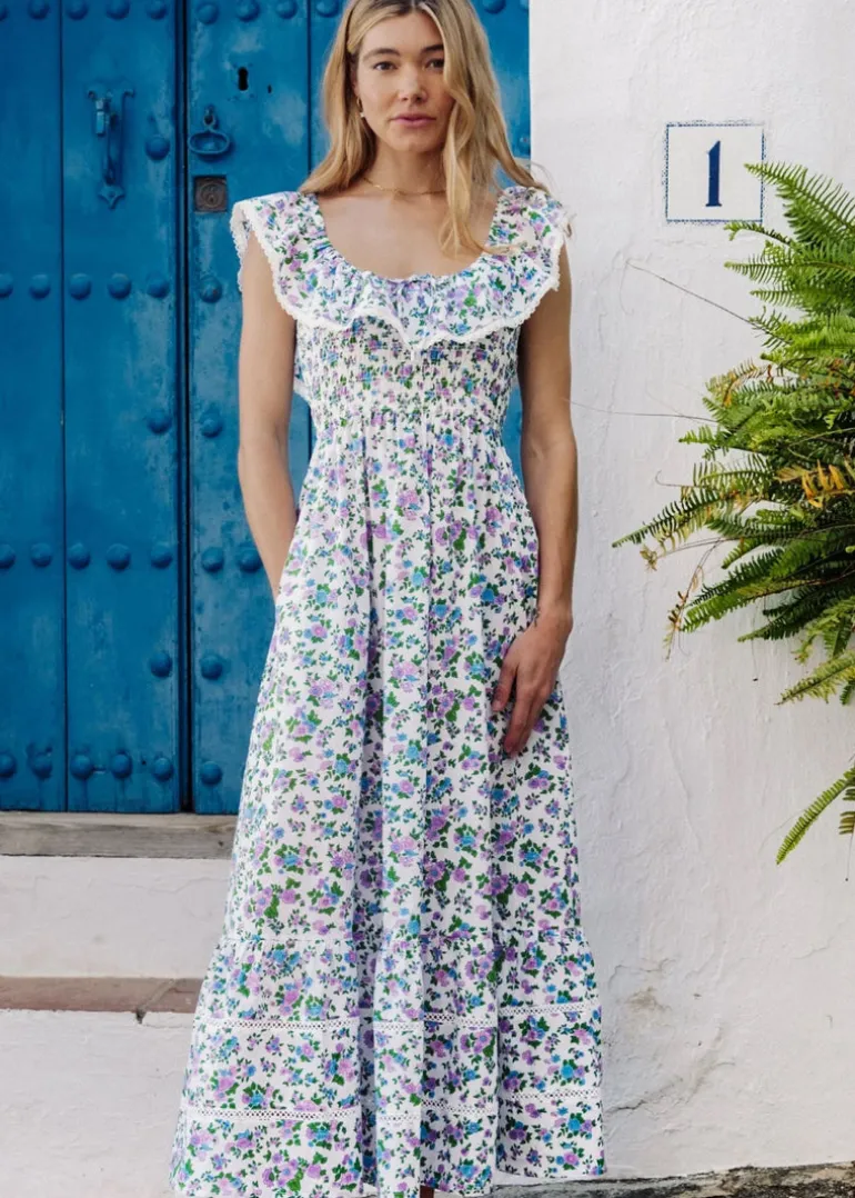 Lavender Ditsy Susie Dress