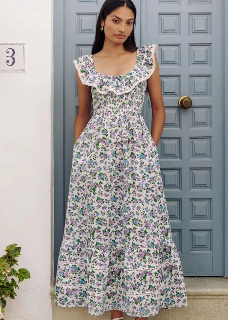 Lavender Ditsy Susie Dress