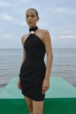 Mini Halterneck Dress Moca