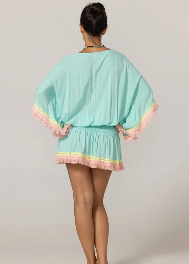 Mini Kaftan Sejla in Aqua
