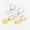 Mini Star Embossed Huggies Earrings