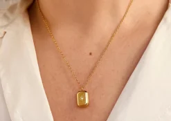 Mini Star Embossed Pendant Necklace