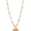 Mother of Pearl Necklace with Coin Charm