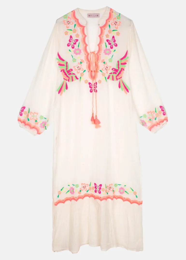 Neon Embroidered Kaftan Java