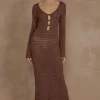 Nya Knit Midi Dress in Espresso