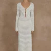 Nya Knit Midi Dress in Ivory