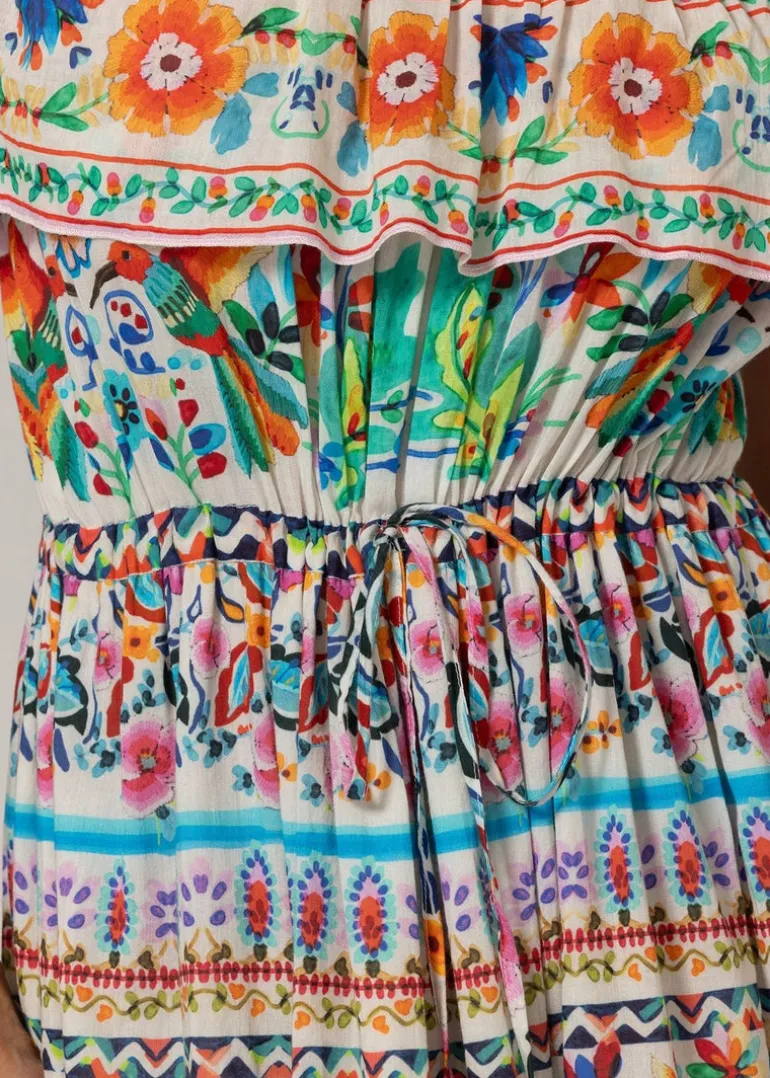 Off Shoulder Maxi Print Dress Yalla