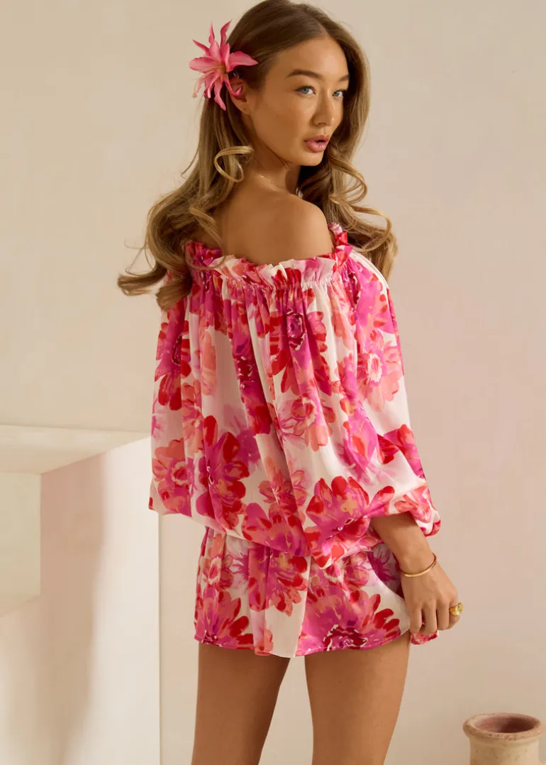 Off Shoulder Tunic Dress Hawaii