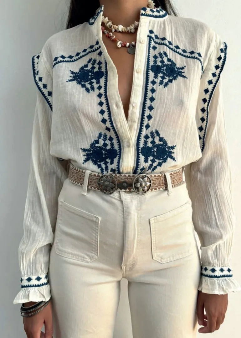 Philippa Blouse in Panna Cotta