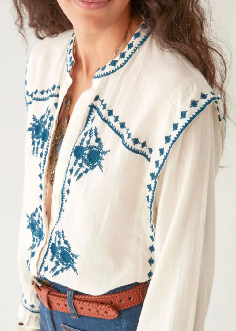 Philippa Blouse in Panna Cotta