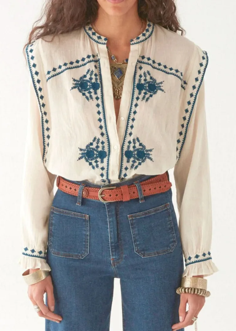 Philippa Blouse in Panna Cotta