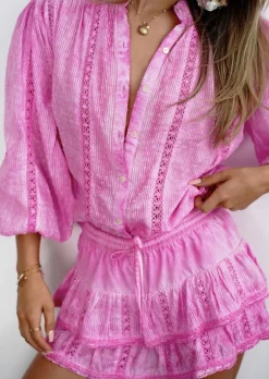 Pink Embroidery Top Poupette