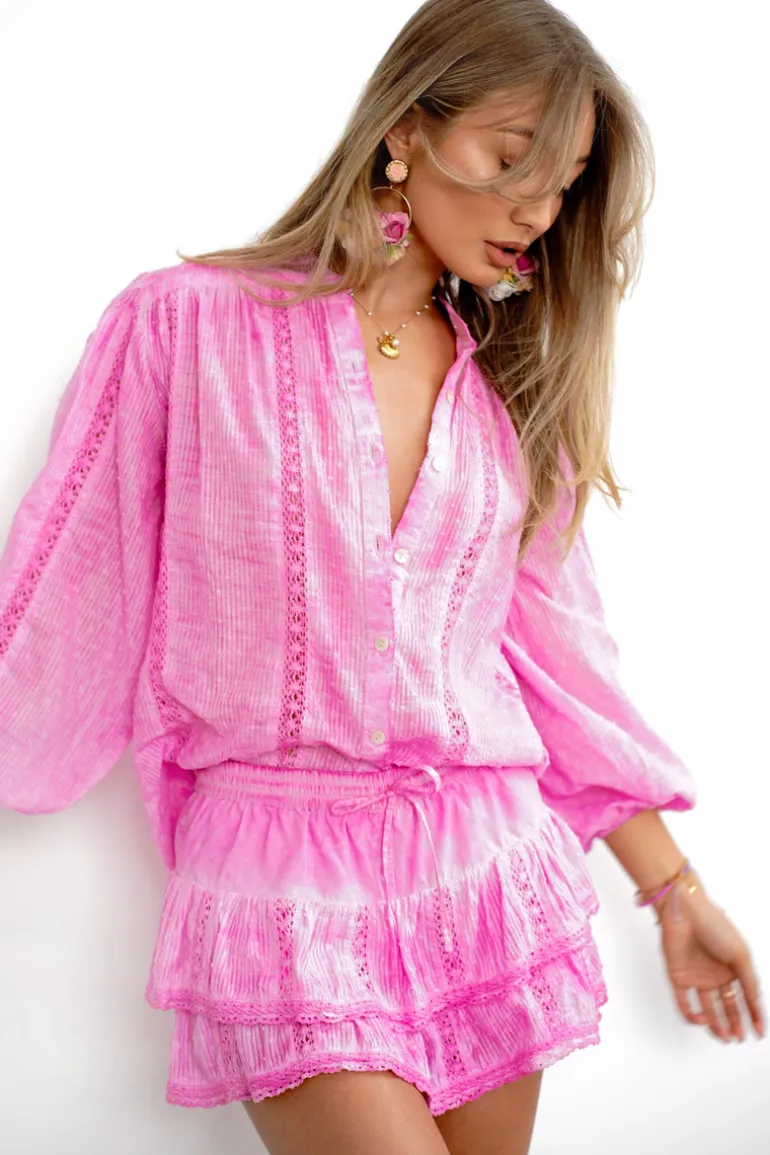 Pink Embroidery Top Poupette