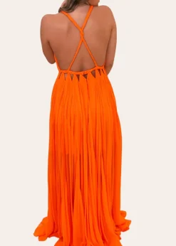 Pleated Grecian Maxi Gown