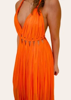 Pleated Grecian Maxi Gown