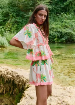 Print Top and Shorts Set Namibia
