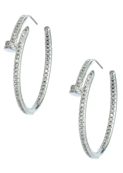 Rhinestone Hoop Earrings Juste