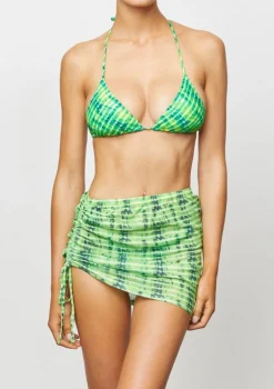 Ruche Mini Skirt in Amazon Print