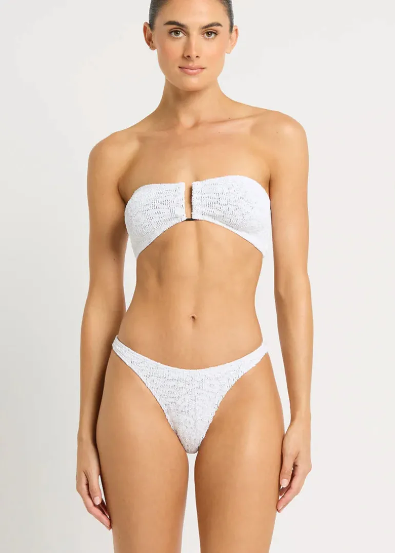 Scene Bikini Brief in White Optic Leopard