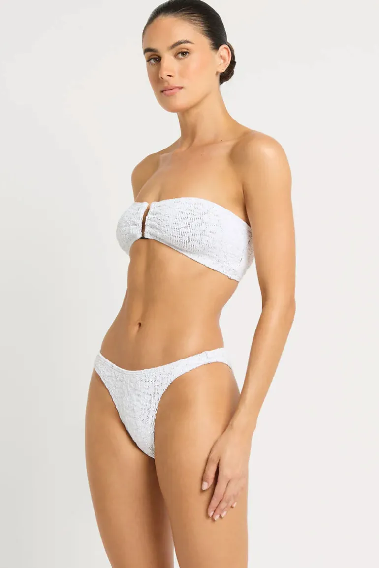 Scene Bikini Brief in White Optic Leopard