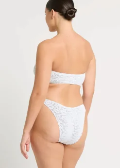 Scene Bikini Brief in White Optic Leopard