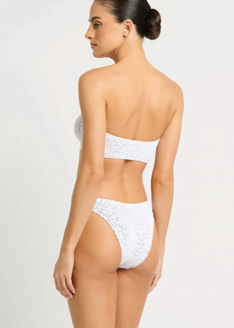 Scene Bikini Brief in White Optic Leopard