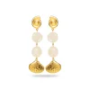 Shell and Resin drop earrings