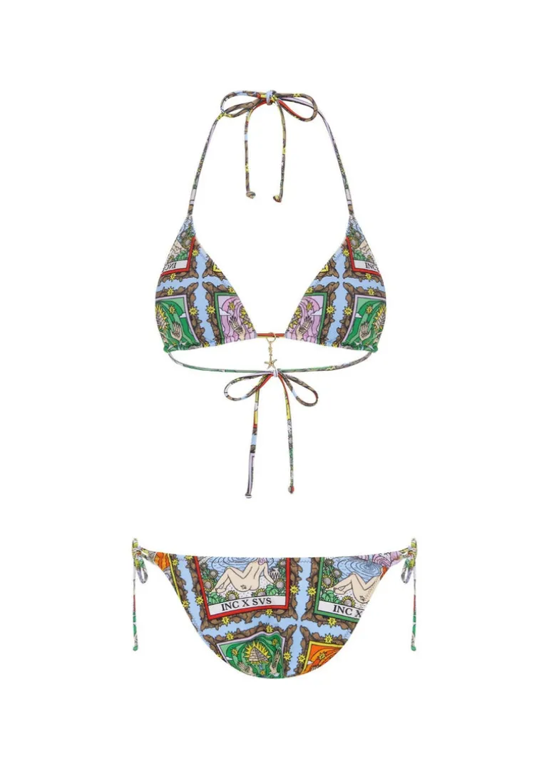 Side Tie Bikini Pant in Tarot