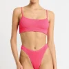 Strap Saint Bikini Top in Neon Azalea